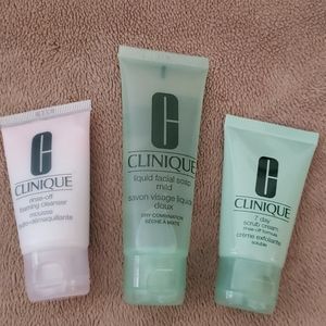 Clinique face wash travel set (3 pieces)